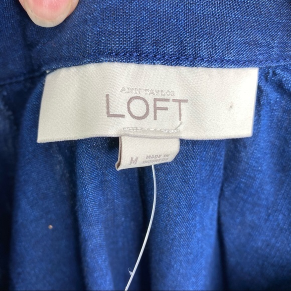 Loft by Ann Taylor Denim Long Sleeve Tunic Top M - Picture 7 of 8